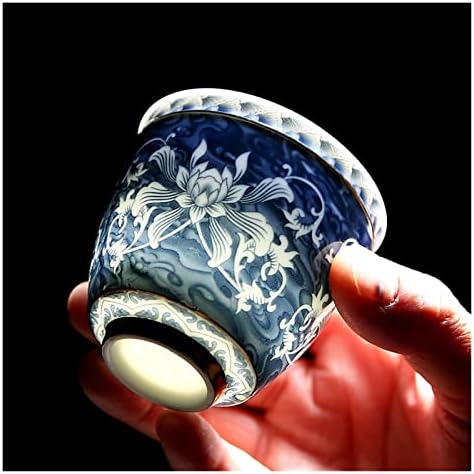 4 бр./компл. реколта керамични чаени чаши, ръчно изработени, ръчно рисувани чаена чаша от китайски порцелан чай (Цвят: A3