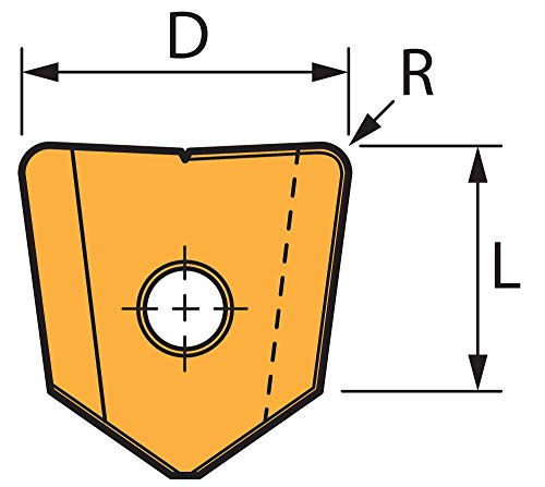 MILLSTAR - BD-32R-2.6-HSN - Твердосплавная смилане на плоча с обратна тракшън/Бичи фитил за раздробяване на дървени стърготини [Диаметърът на рязане = 32 mm, радиус на ъгъл = 2.6 mm, п