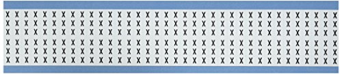 Нисък профил карта Брейди TWM-X-PK от лъскава полиестер с винил покритие (B-702), черно на бяло, Плътни Букви, Жично маркер