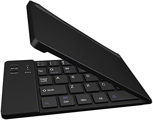 Работи от Cellet Ультратонкая сгъваема безжична Bluetooth клавиатура, съвместима с Samsung Galaxy Tab A 8.4 (2020 г.) с поставка за телефон - Акумулаторна клавиатура в пълен размер!