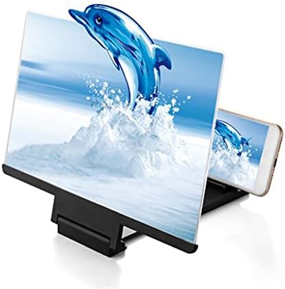 CZDYUF 8-инчов 3D видео сгъваем екран Голям държач за защита на очите Усилвател на екрана за мобилен телефон, поставка за усилвател на екрана