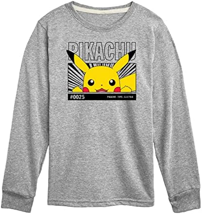 Hybrid облекло - Pokemon - Выглядывающий Pikachu - Детска Тениска С дълъг ръкав