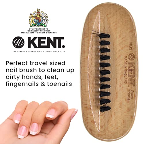Четка за тяло Kent FD10 от буково дърво с дълга дръжка за душ и вана. за ексфолиране и масаж на кожата и четка за нокти от