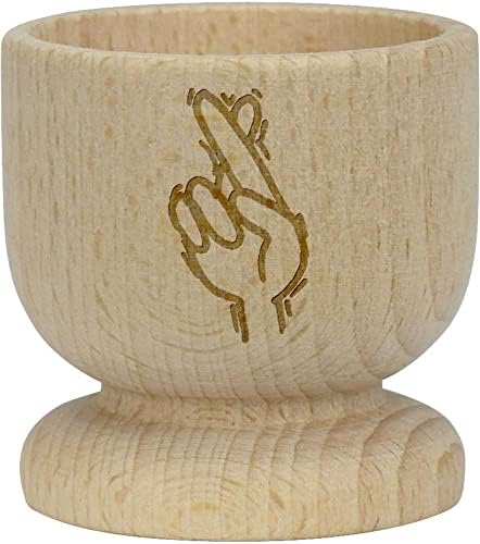 Дървена чаша за яйца Azeeda с Кръстосани пръсти (EC00022611)