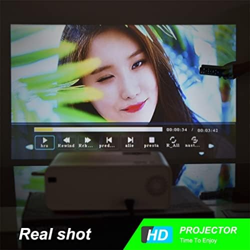 LDCHNH T4 Мини проектор 3600 Лумена С поддръжка на Full 1080P led Проектор с голям екран, Преносим за домашно кино Smart Video