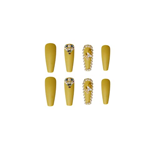 Дълги нокти с кристали, 3D Луксозни Общи Ноктите под формата на Ковчега с лепило, Акрилно лепило за Изкуствени нокти за