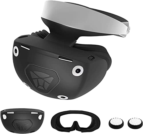 Limentea VR Аксесоари за Слушалки PS VR2 Силиконова Защитно покритие Срещу Надраскване Сменяеми Лицеви Интерфейс Дръжка Калъф за контролера P5