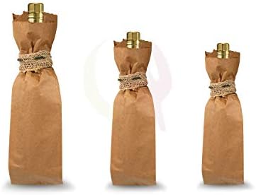 Хартиени торби за вино CulinWare Кафяв Крафт, Опаковки за хранителни стоки напитки Без печат 500 / Опаковка (Литър)