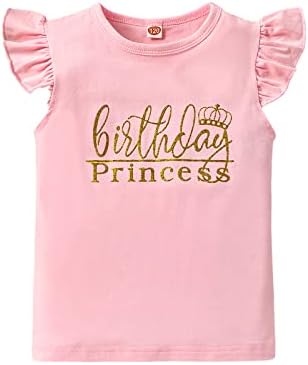 Облекло за деца на Рожден Ден за едно малко момиченце, Жилетка Принцеса, Риза с дълъг ръкав, Топ