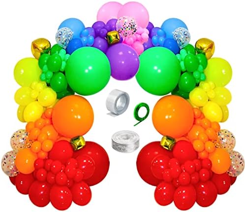 162 бр. комплект балони с Дъгова Венец смесен размер на 18 12 5 инча, набор от балони с преливащи се арка за Рожден Ден, Душа