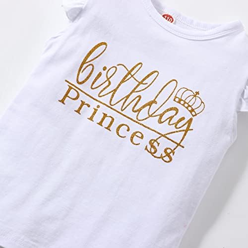 Облекло за деца на Рожден Ден за едно малко момиченце, Жилетка Принцеса, Риза с дълъг ръкав, Топ