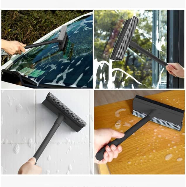 Професионален стъргало за миене на прозорци, инструмент за миене на прозорци 2 в 1 Комплект за миене на прозорци с удлинителем