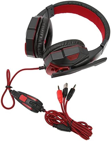 Детска слушалки nwejron, USB Слушалки 20 Hz-20 khz за черно-червен цвят
