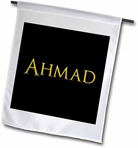 3дРоуз Ахмад Често срещано име за новородени момчета в Америка. Жълто на черно Амулет - Знамена (fl-361932-1)