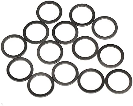 25cs 19 mm OD 11.5 мм вътрешен диаметър на уплътнението на шайби черен графит найлон пластмасови шайби пръстен кръг ультратонкая плоски ленти с дебелина 0,15-1 мм (Дебелина: 1