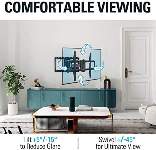 Определяне на Dream MD2413-MX Full Motion TV Mount с идеален дизайн на центъра за повечето телевизори с диагонал 26-55