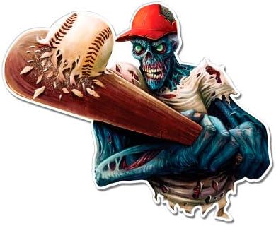 GT Graphics Zombie Baseball - Vinyl Стикер С Водоустойчива Стикер