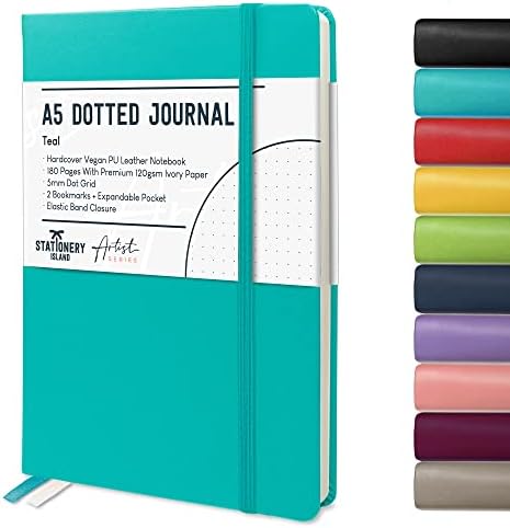 Канцеларски материали Island Bullet Dotted Journal Notebook Dot Grid A5 Хартия с плътност 120 Гориво 180 Страници в Средния размер