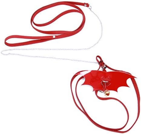 Дизайн на Крилото Костенурки Колан Гърдите Яка Регулируеми Въжета За управление на ходене на Въже е Отличен за Влечуги-Костенурки (Red Mï ¼ ‰