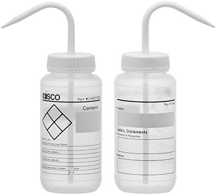 Бутилка за промиване на химически EISCO, Празни Етикети, Врата с ширина 500 мл, Самоотводящееся, Полиетилен с ниска плътност - Performance Labs Пластмаси