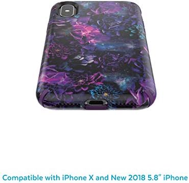 Speck Products Калъф Президио за iPhone Xs с мастило /калъф за iPhone X, цветът на Галактиката/Cala Purple