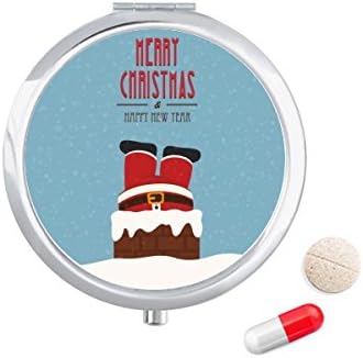 Коледа Дядо Коледа Е Коледен Фестивал Калъф За Хапчета В Джоба Кутия За Съхранение На Лекарства Контейнер Опаковка