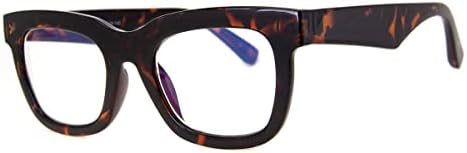A. J. Morgan унисекс Очила за възрастни Эклектичные - Прозрачни Лещи, Блокиране на Синя Светлина, Компютърни Очила, Слънчеви очила, Костенурка, 51 мм САЩ