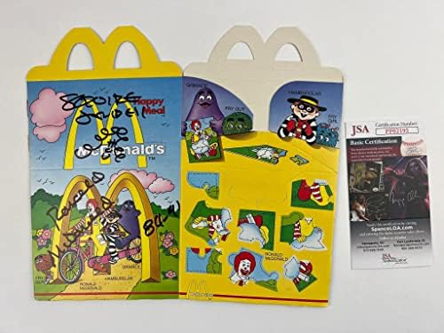 Скуайър Фриделл подписа кутия McDonalds Happy Meal с удостоверяване Ronald Mcdonald JSA