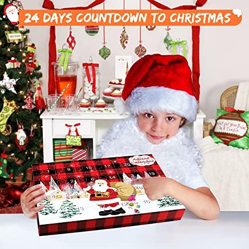 Коледен Адвент-календар 2022 г., за деца - Календар за обратно броене на Коледа на 24 ден от 24 Красиви меки играчки Моти - Сувенири, за
