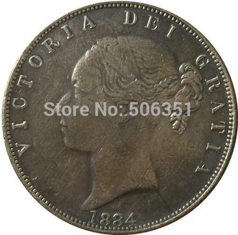 18 Различни Запознанства Британски Викториански Монети От Чиста Мед Със Сребърно Покритие Старинни Сребърни Долара на монети