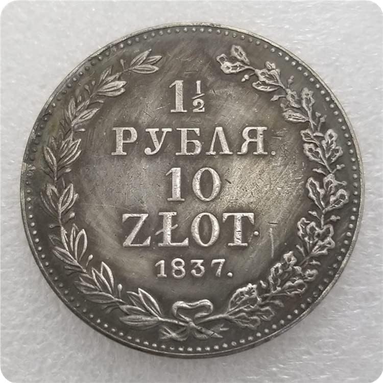 Старинни Занаяти Полша 1835/36/37/38/39/40/41 Възпоменателна Монета под формата на Сребърен долар