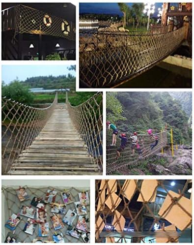 Yuwuxin защитна мрежа, веревочная мрежа за растенията / площадка，Декоративна мрежа за риби за маси / снимки, естествен джутовый материал,