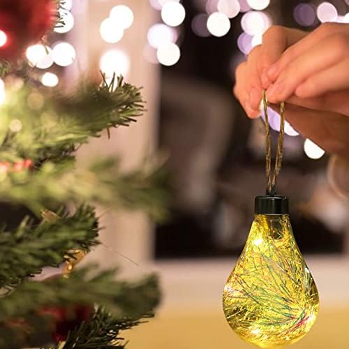 2023 Нова Креативна Led Прозрачна Коледна Крушка Коледно Дърво за Окачване на Светещи Кристални Мъниста Полилеи с