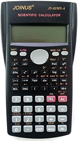 Научен калкулатор с функция за 240 Облаци, 12 Цифри, Двоен дисплей, Джобен калкулатор за бизнес офис и училище, Черен цвят (JS-82MS-A)