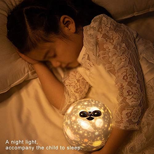 3 Цветен led въртящата проекционная лампа на Звездното небе Романтична проектор, лампа Шест слайдове за избор лека нощ подарък за детския дом декор (Цвят: включване) w
