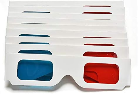 10шт Универсални Анаглифные Хартиени и Картонени Очила Професионални Червени Сини Сини 3D Очила за Филма EF