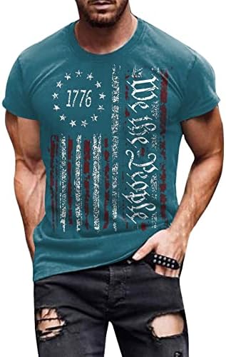 MIASHUI Средни Ризи за Мъже, Мъжки 1776 Г., Деня на Независимостта, Надписи на Знамето, Пролет-Лято, Свободно време, Спорт, Удобни Памучни Мъжки