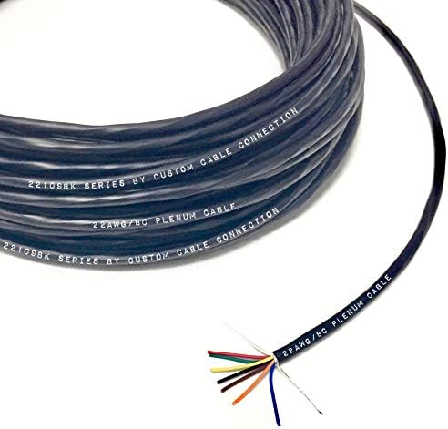 Специална кабелна връзка 22 AWG с 8-жильным Многожильным экранированным кабел Belden 6506FE CMP/CL3P - с изолация Flamarrest®, телевизор Beldfoil® и черен корпус Flamarrest® - 100 фута преобръщ?