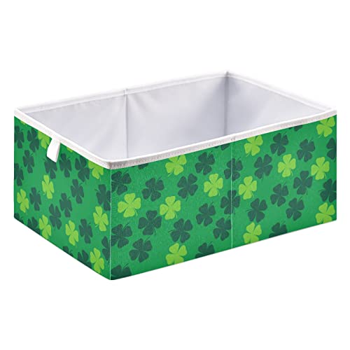 Кутия за съхранение на кубчета с трилистником на Св. Патрик, Сгъваеми Кубчета за съхранение, Водоустойчив кош за играчки, Органайзер