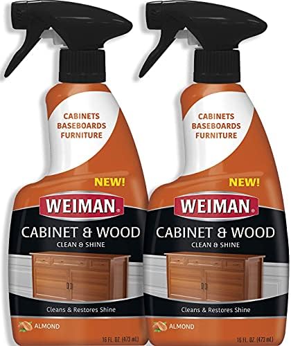 Спрей Weiman Cabinet & Wood Clean & Shine за почистване и защита на шкафове, мебели, Маси, Первази, облицовки и много други! 16 унции,