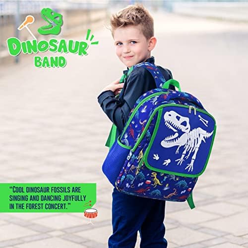 Комплект детски Раници с Динозавром - Училищен раница с Динозавром за предучилищна детска градина, Основно на Туризъм, Пътуване,
