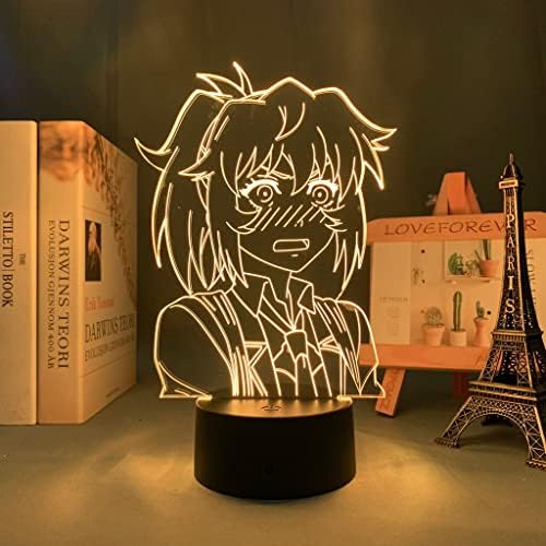 BUCROS Аниме High Rise Invasioned 3D лека нощ за Феновете на 16 Цвята Декор Илюзия Led Лампа с Дистанционно Управление, Статуетка Манга