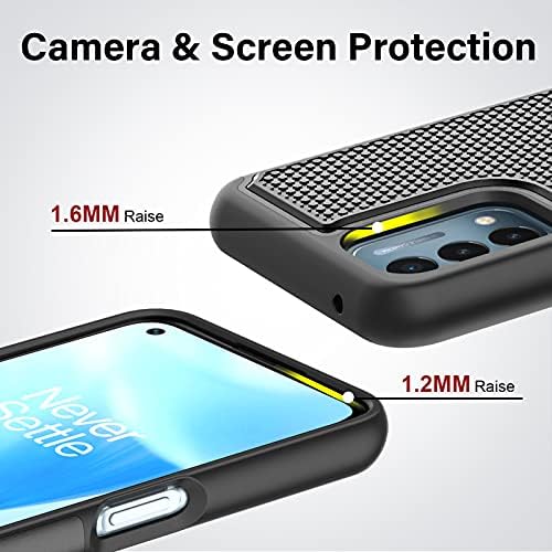 Калъф за OnePlus Nord N200 5G: Сверхпрочный устойчив на удари защитен калъф за вашия телефон [2 защитни елемента от закалено стъкло],