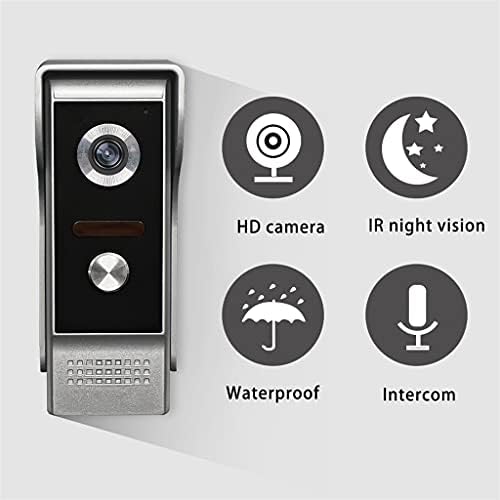 ZLXDP 4,3-Инчов Проводна Система, Видеодомофон Врати Визуална система, Интерком, Звънец с 1 Монитор + 1 * 700TVL Външна камера за Домашно Наблюдение (Цвят: 168-M4)