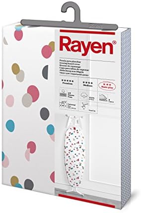 Rayen | Универсален калъф за дъска за гладене | 3 слоя: Двоен слой пяна и памучен плат с изображение | Серия Basic Plus |