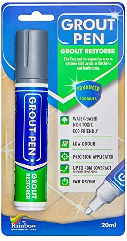 Маркер за фугиране на плочки Grout Pen: Водоустойчива боя за фугиране и дръжка-лак за обновяване, ремонт и освежаване на фугиране на