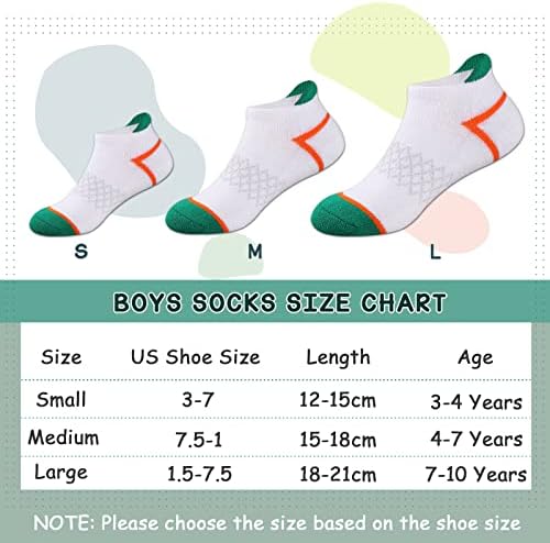 12 Чифта Чорапи за момчета, Спортни Чорапи до Глезена на крака Подметка За деца на 4-6 6-8 8-10 години