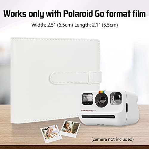 Албум на 256 снимки за фотоапарати Polaroid Go Everything Box и мигновено филм, фото албум Polaroid Go (бял)