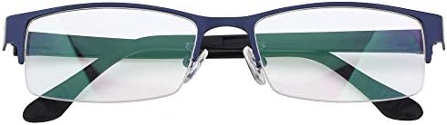 Леки Бифокални очила за четене в Половината на рамка + D-образни Бифокални очила 2,00 съдържание с линейна Черни Рамки За четене