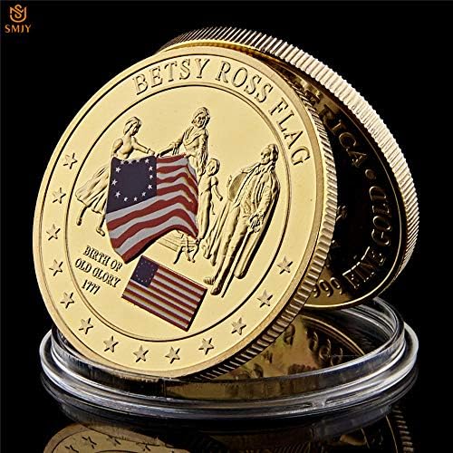 1777 Флаг на САЩ Раждането на Стара Слава Исторически Златен/Сребърен предизвикателство Наименование на Сувенирни монети